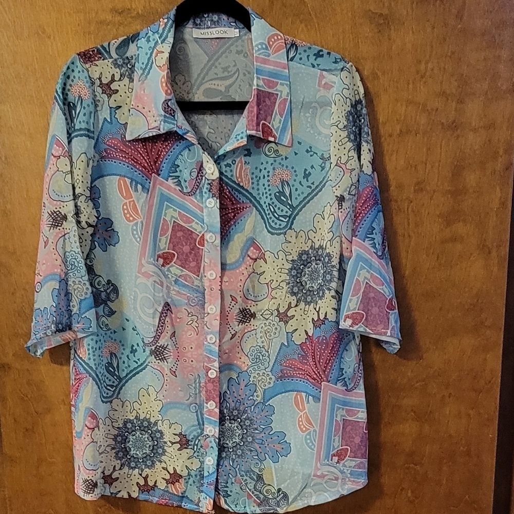 Ladies Misslook Paisley Blouse - Picture 2 of 7